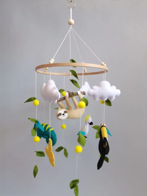 Toucan Vẹt Bướm Nhà Trẻ Thằn Lằn Lười Nỉ Di Động Cho Bé