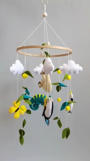 Toucan Vẹt Bướm Nhà Trẻ Thằn Lằn Lười Nỉ Di Động Cho Bé