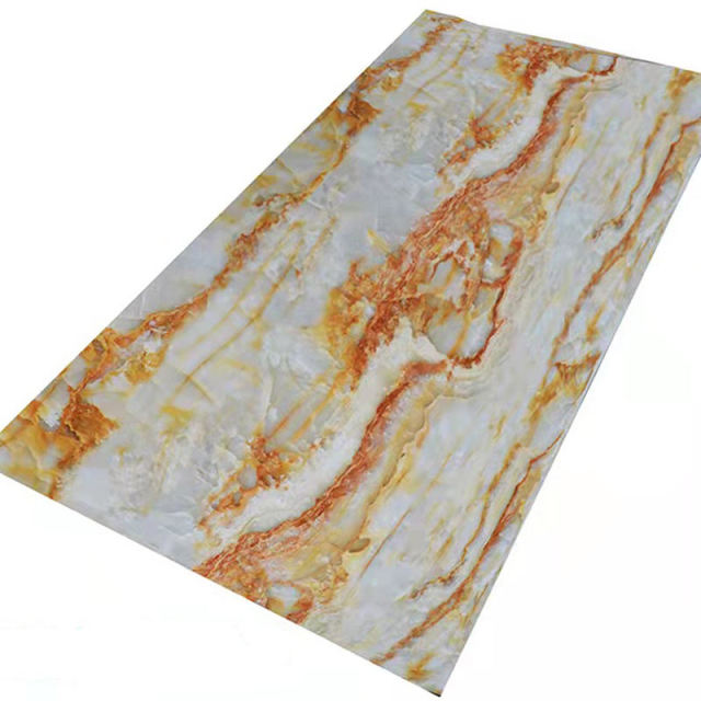 Cheap Price PVC Ceiling Board PVC Skirting Board For Supermarket Waterproof UV Interior Wall Decorative UV Marble Sheet