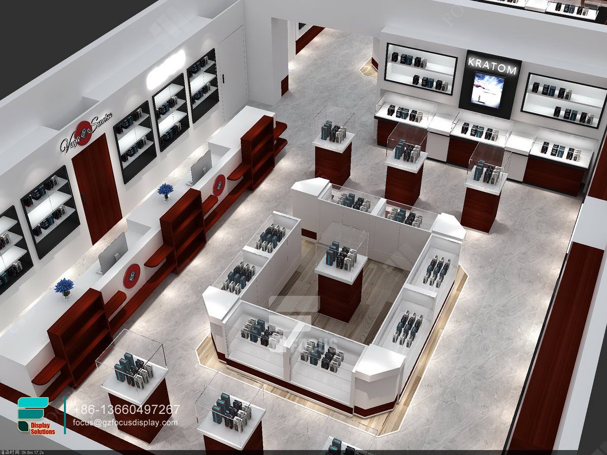 Boutique Dispensary Interior Design Display Glass Cabinet