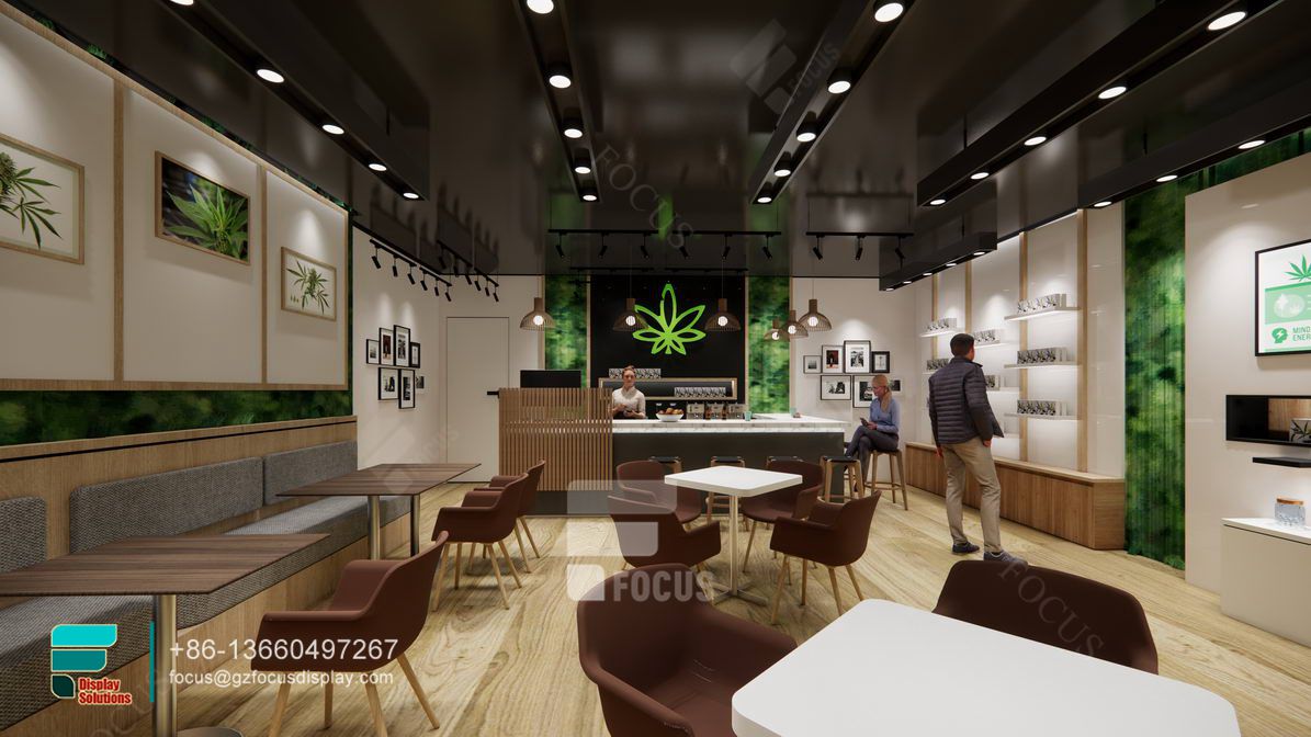cigar room furniture glass display case tobacco shop design