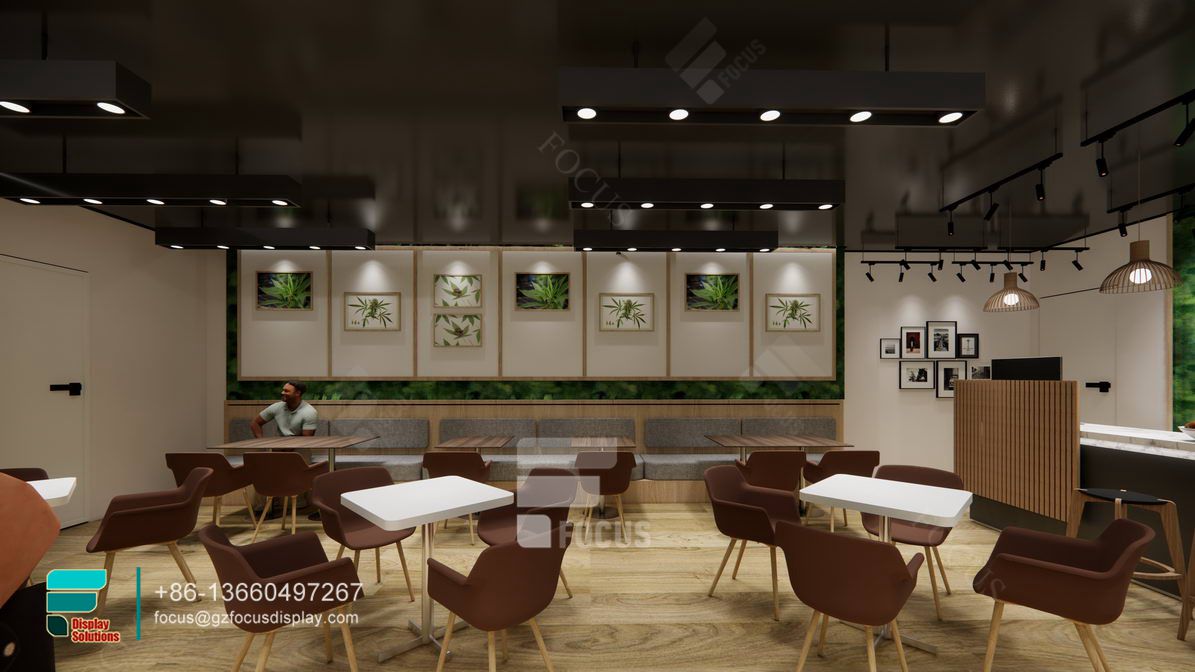 cigar room furniture glass display case tobacco shop design