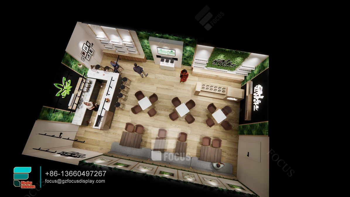 cigar room furniture glass display case tobacco shop design