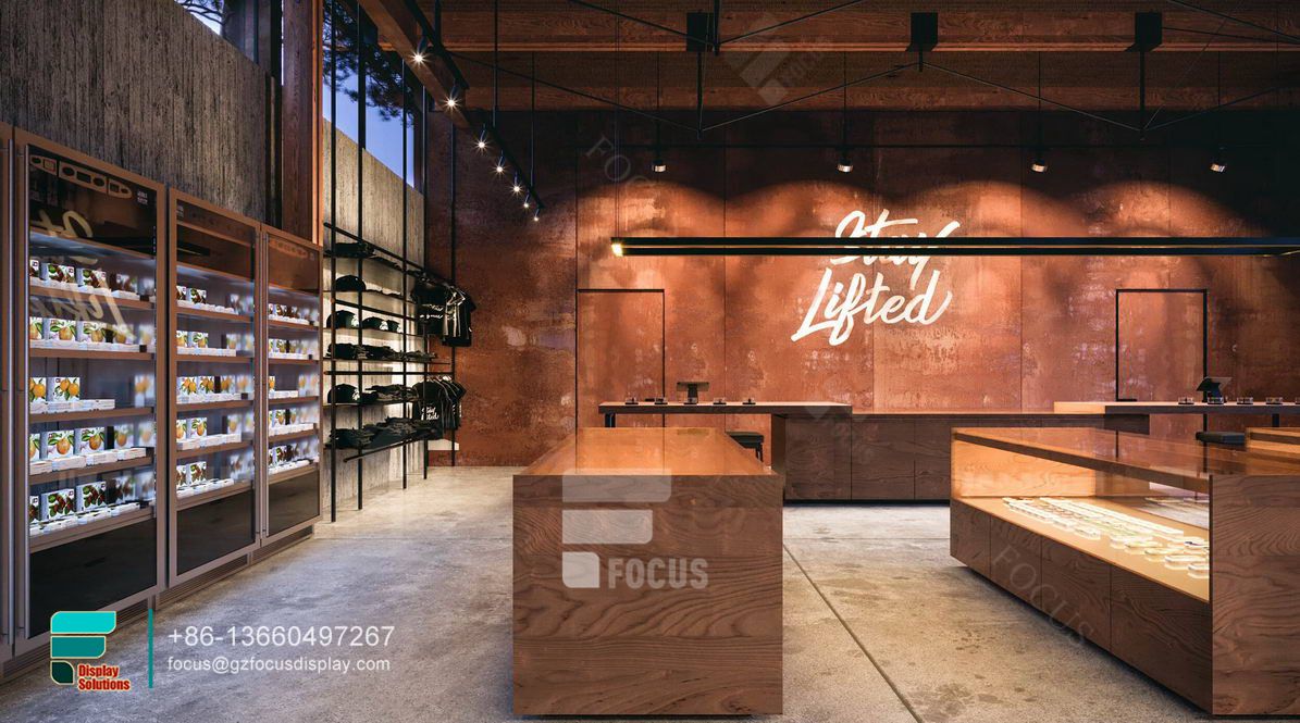 cigar stand smoke shop retail store showcases glass display