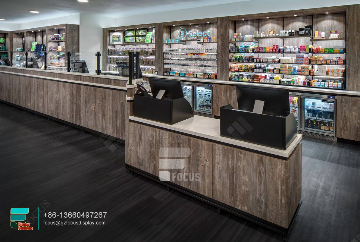 cigarette display modern smoke shop show case display glass