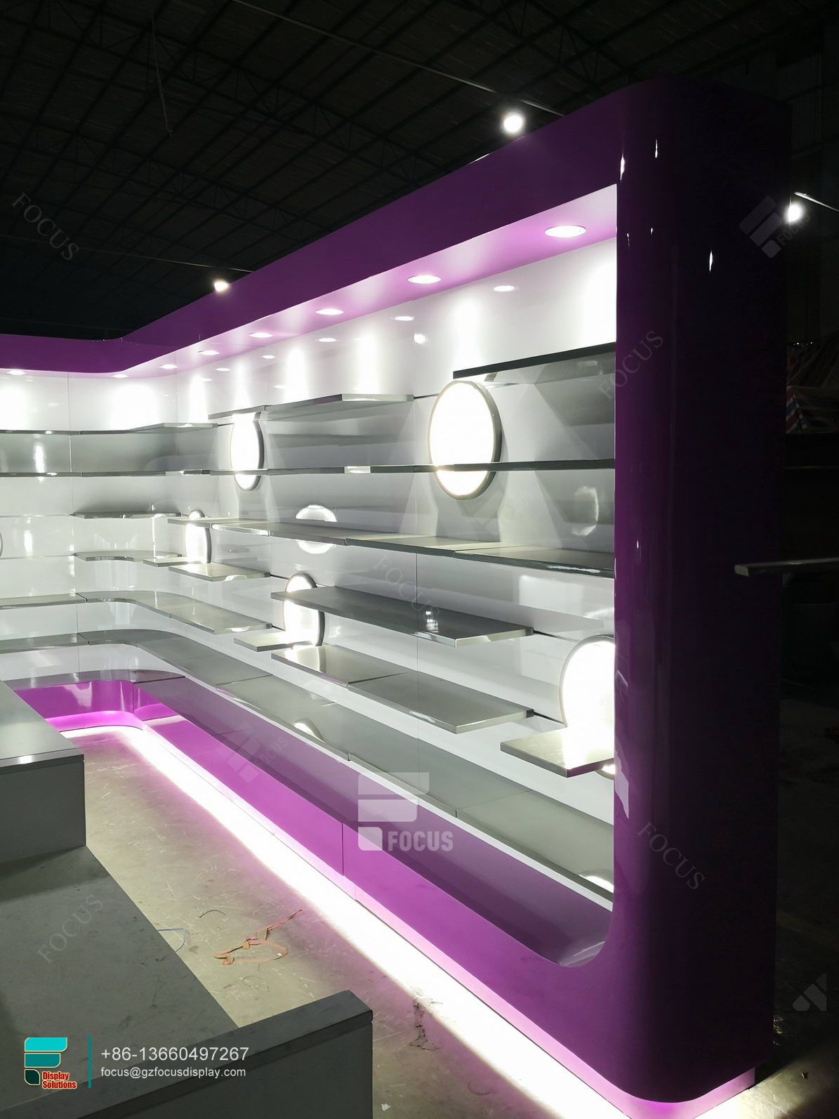 cigarette shelf glass display cabinets dispensary shop showcase