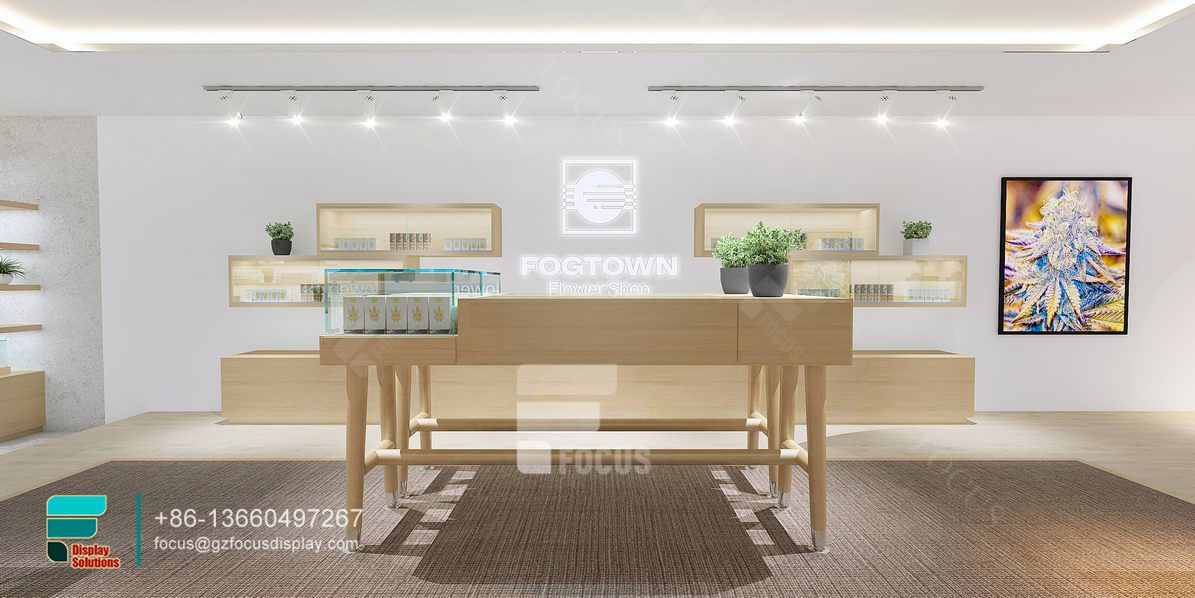 dispensary design glass display racks tobacco shop furniture