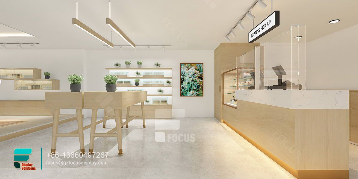 dispensary design glass display racks tobacco shop furniture