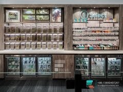 Cigarette Display Modern Smoke Shop Show Case Display Glass