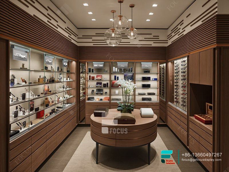 Cigar Lounge Furniture Glass Showcase Tobacco Display Cases