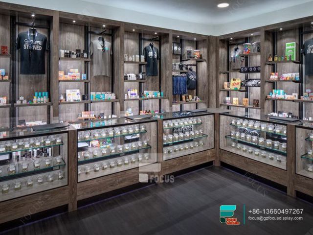 Cigarette Display Modern Smoke Shop Show Case Display Glass