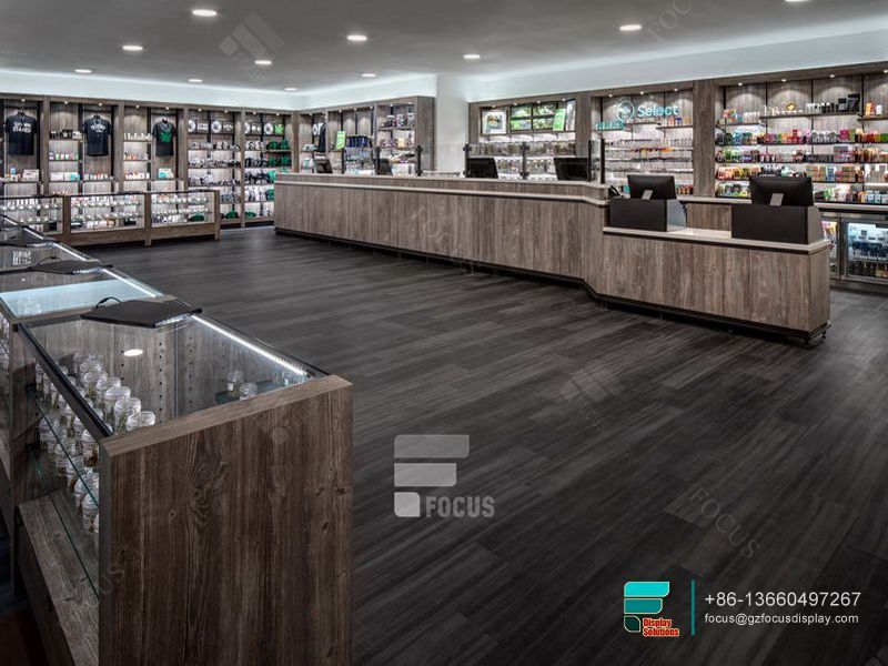 Cigarette Display Modern Smoke Shop Show Case Display Glass