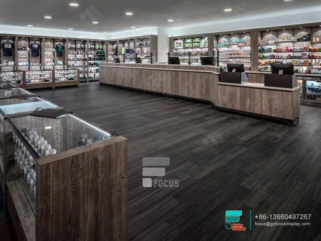 Cigarette Display Modern Smoke Shop Show Case Display Glass