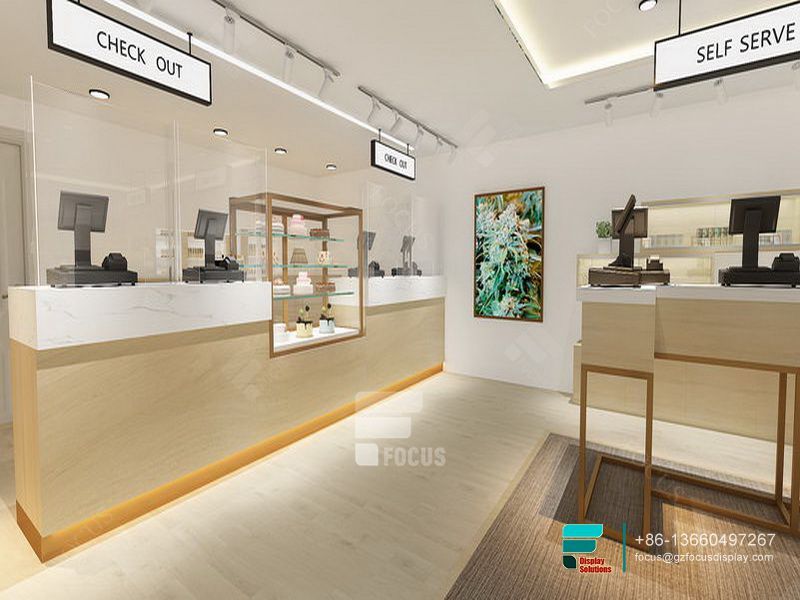 Dispensary Design Glass Display Racks Tobacco Shop Furniture