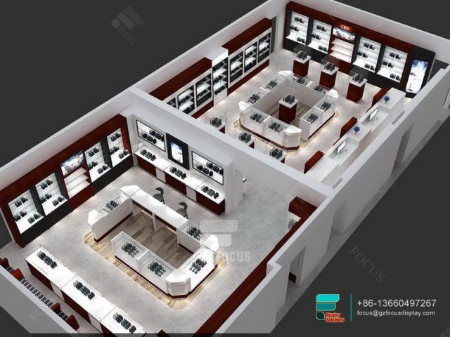 Boutique Dispensary Interior Design Display Glass Cabinet