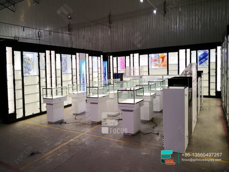 Customized Cigar Cabinet Tobacco Shop Glass Display Cabinet