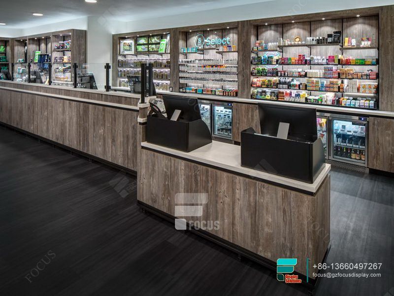 Cigarette Display Modern Smoke Shop Show Case Display Glass