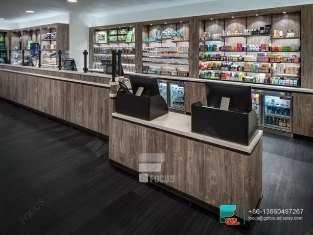 Cigarette Display Modern Smoke Shop Show Case Display Glass
