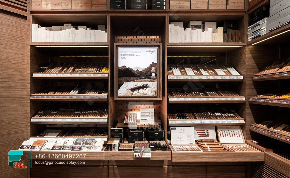 cigarette display counter showcases glass display with wood