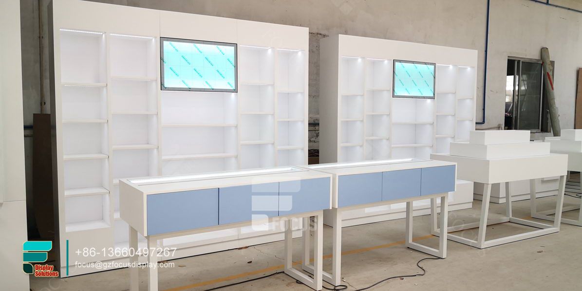 cigarette display rack glass showcase display cabinet for sale