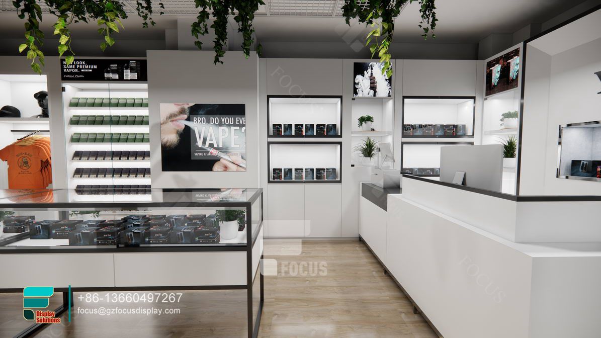 cigarette fixtures steel glass cabinet tobacco rack