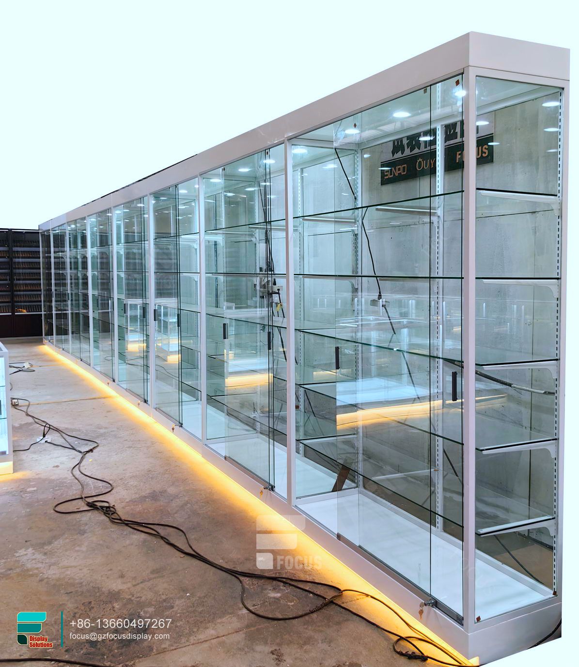 cigarette racks glass display showcase for convenience store