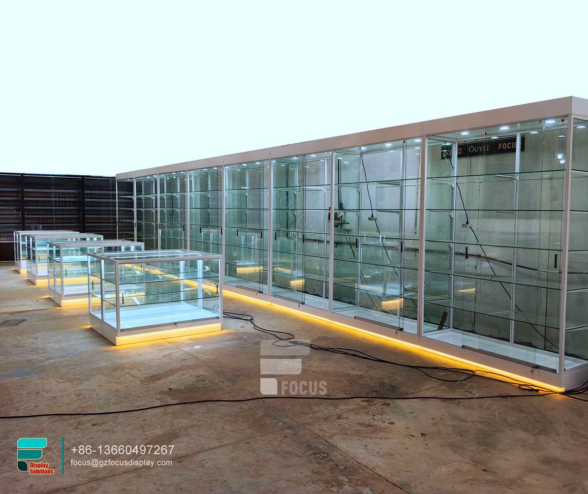 cigarette racks glass display showcase for convenience store