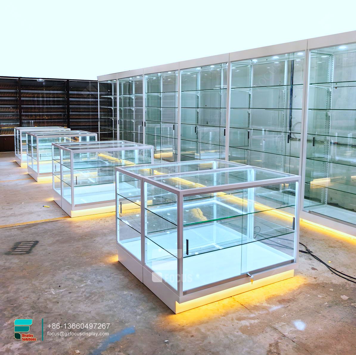 cigarette racks glass display showcase for convenience store