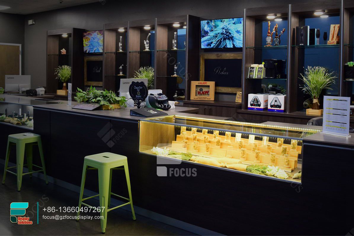 cigarettes display glass counter display tobacco cabinet