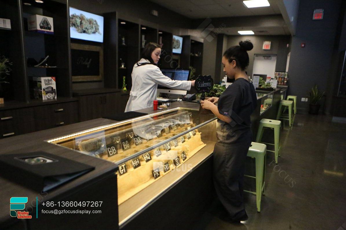 cigarettes display glass counter display tobacco cabinet