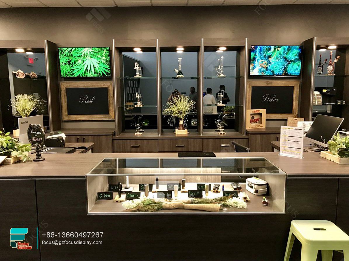 cigarettes display glass counter display tobacco cabinet