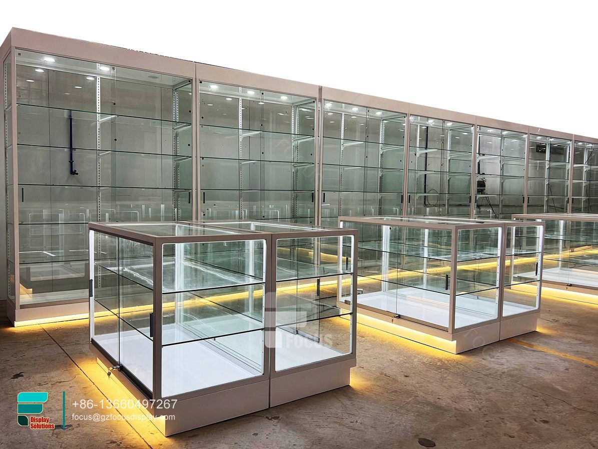 commercial smoke shop display vitrine glass tobacco showcase