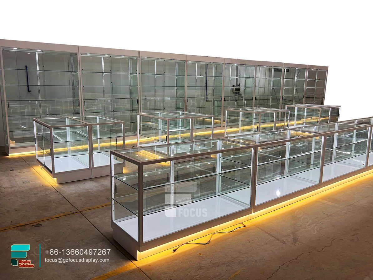 commercial smoke shop display vitrine glass tobacco showcase