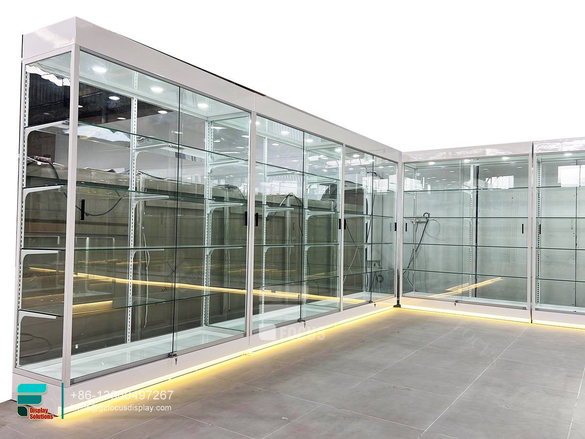 commercial smoke shop display vitrine glass tobacco showcase