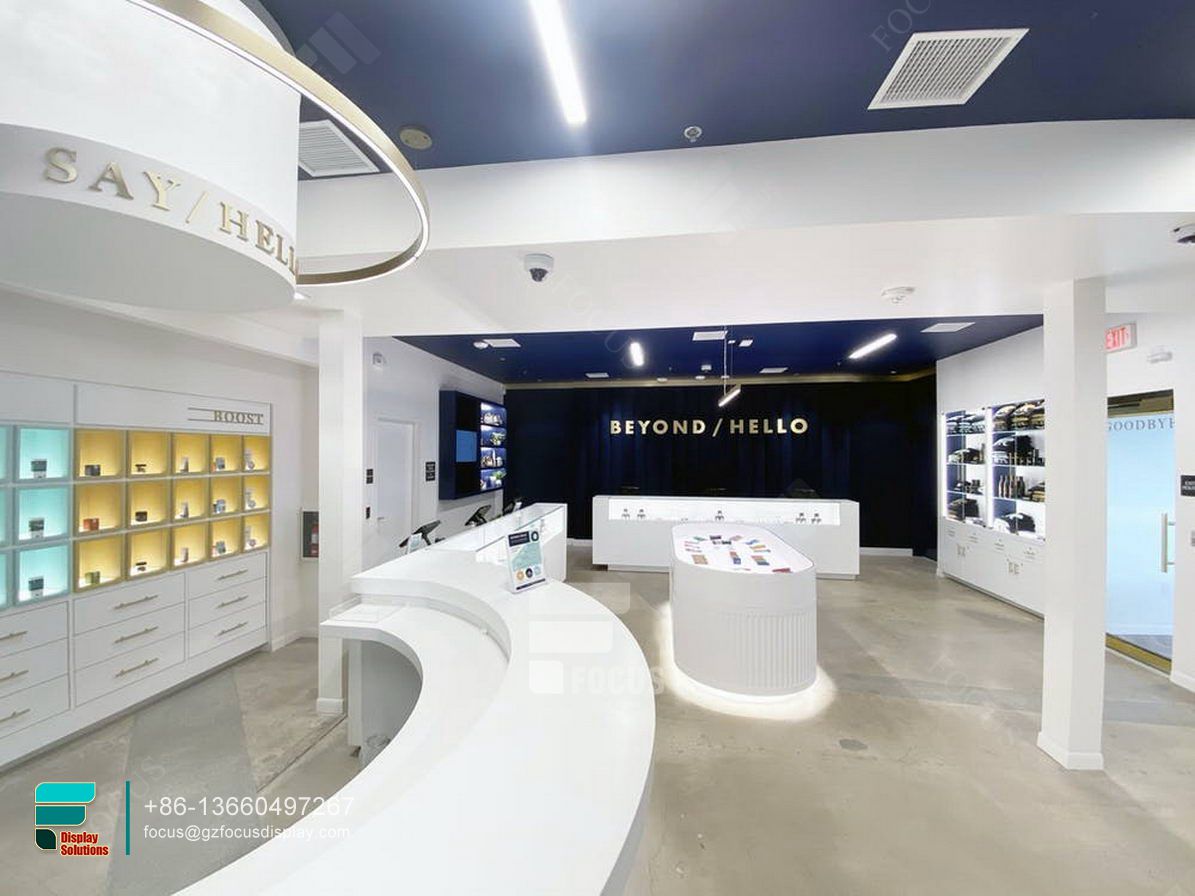 dispensary displays glass shelves tobacco fixtures for sale