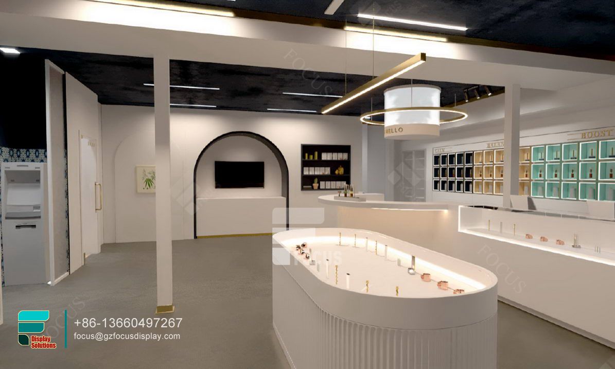dispensary displays glass shelves tobacco fixtures for sale