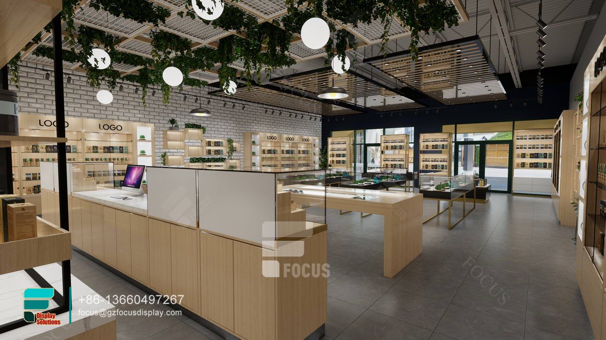 display dispensary showcase glasse smoke store design