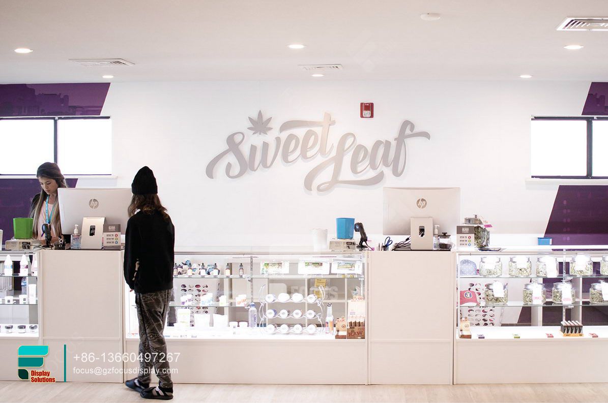modern smoke shop design commercial glass cabinet display