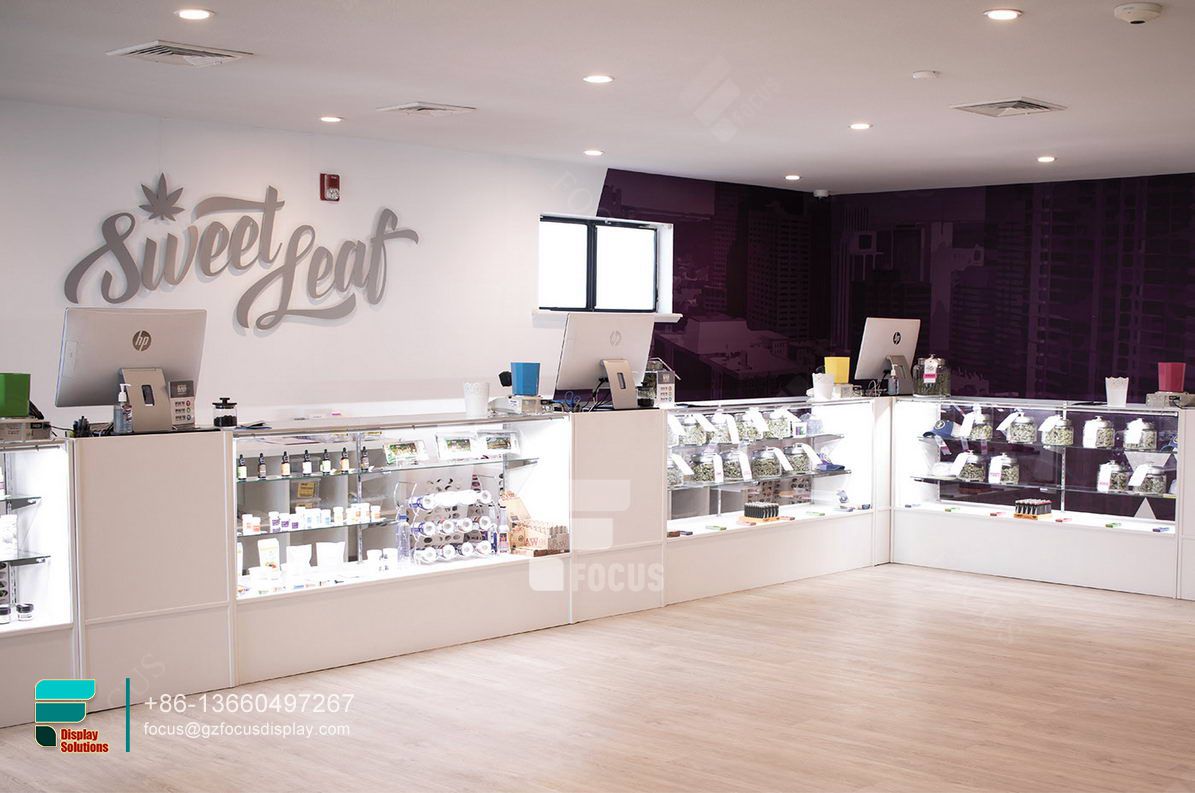 modern smoke shop design commercial glass cabinet display