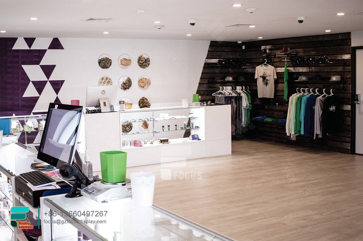 modern smoke shop design commercial glass cabinet display