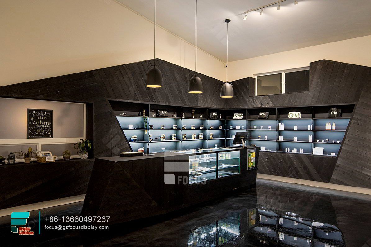 odm oem cigarettes smoked counter glass wall cabinet