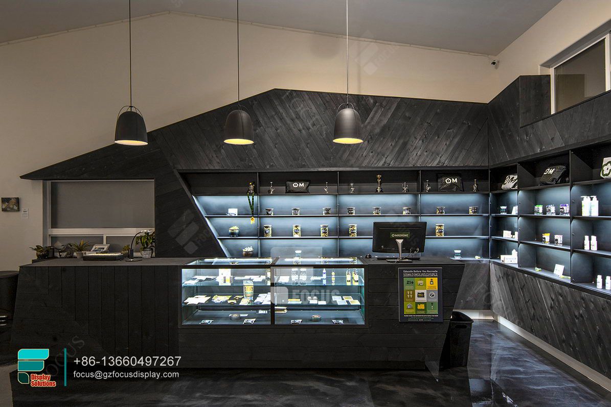 odm oem cigarettes smoked counter glass wall cabinet