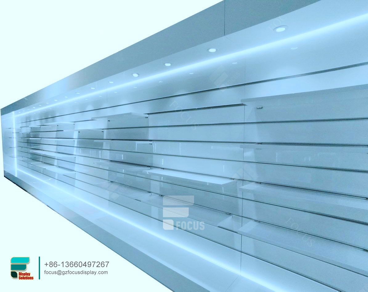 smoke shop showcase glass shelves cabinet cigarette display