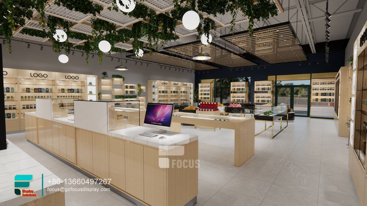 tobacco fixture glass case display cigarette counter