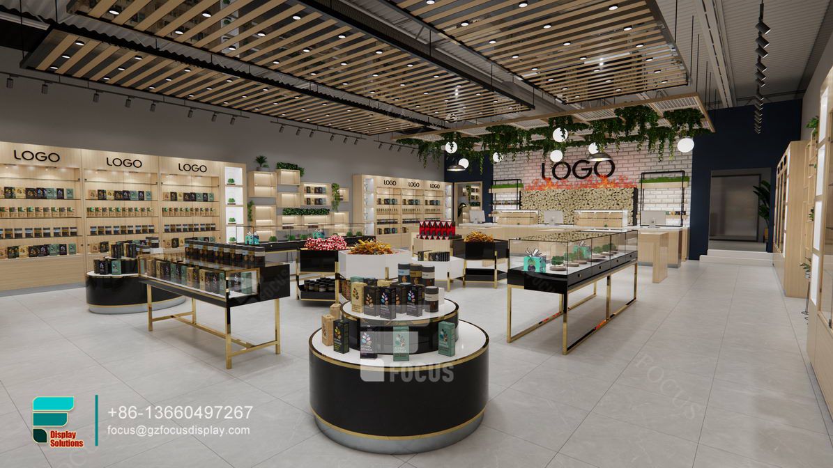 tobacco fixture glass case display cigarette counter
