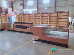 Tobacco Fixtures Wooden Glass Counter Dispensary Display Cases