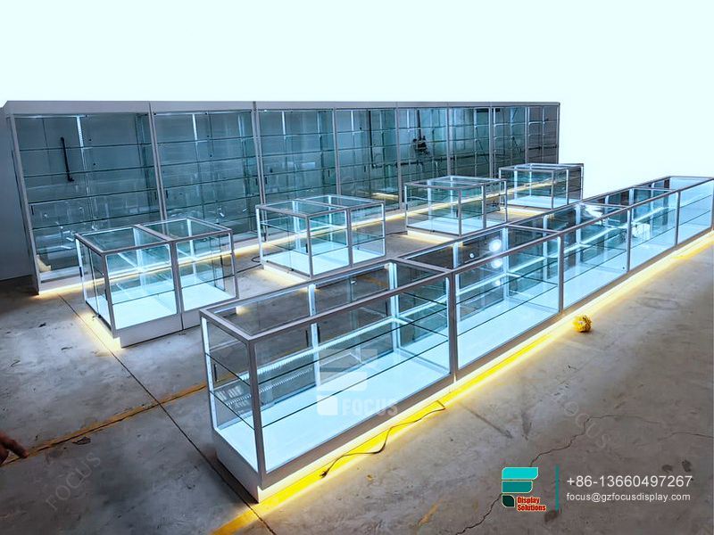 Cigarette Racks Glass Display Showcase For Convenience Store