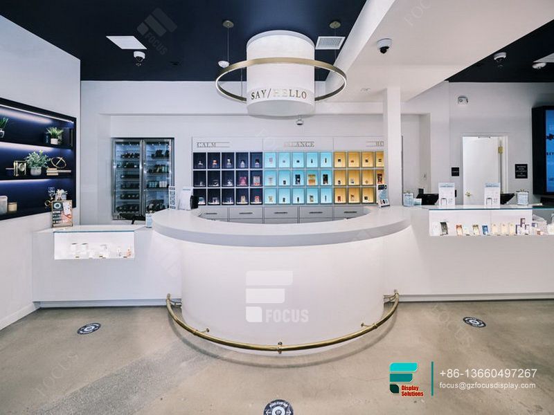 Dispensary Displays Glass Shelves Tobacco Fixtures For Sale