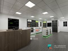 Tobacco Rack LED Glass Display Modern Dispensary Design