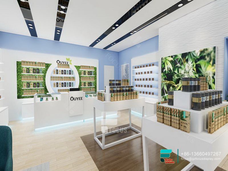 Dispensary Interior Design Glass Display For Smoke Shop